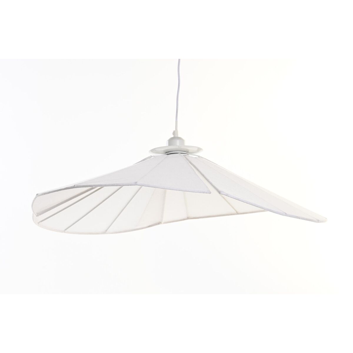 Lampadario Dkd Home Decor Metallo Lino Bianco 50 W (68 X 68 X 21 Cm)