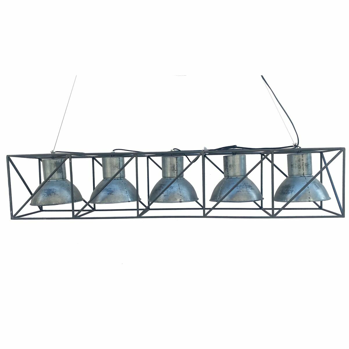 Lampadario Dkd Home Decor Multiposizione 115 X 24 X 24 Cm Nero Grigio Metallo 50 W