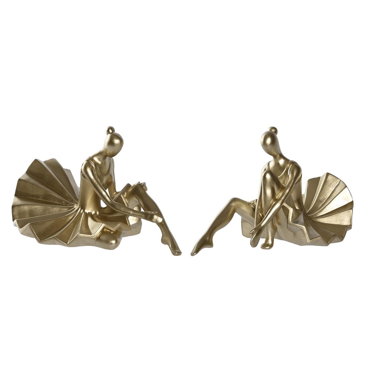 Statua Decorativa Dkd Home Decor 17 X 23 X 14,5 Cm Dorato Ballerina Classica (2 Unità)