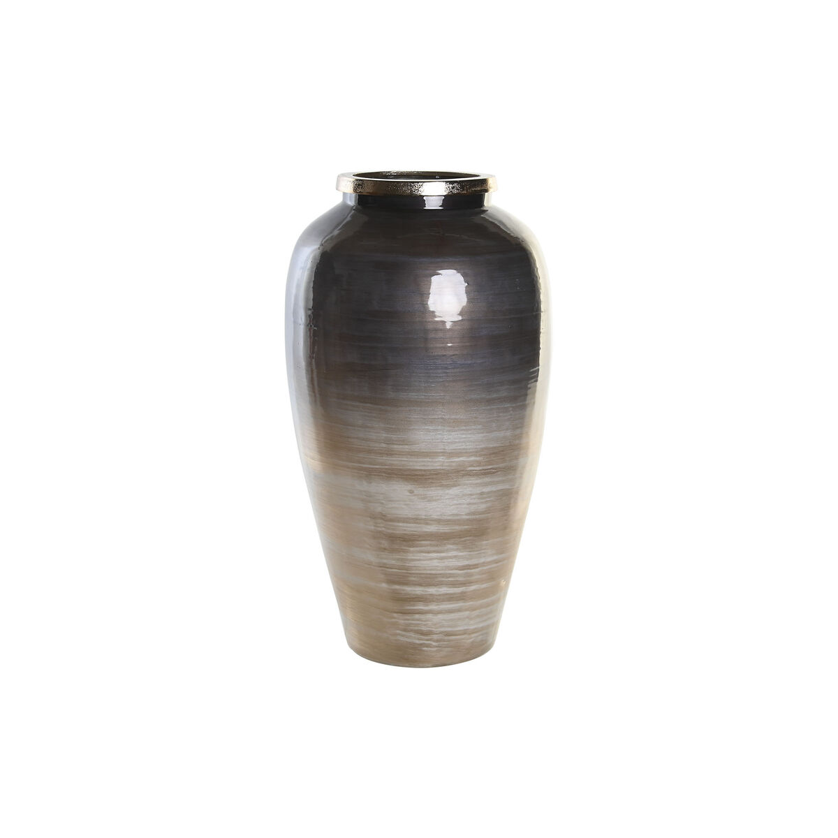 Vaso Dkd Home Decor Cristallo Alluminio Multicolore 29 X 29 X 52 Cm Moderno