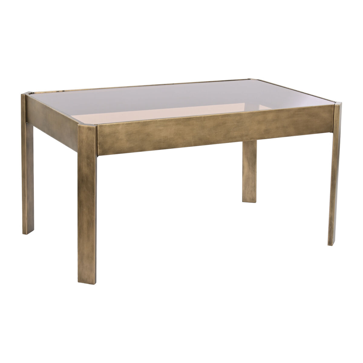 Tavolino Da Caffè Dkd Home Decor 102 X 62 X 53 Cm Cristallo Metallo Alluminio