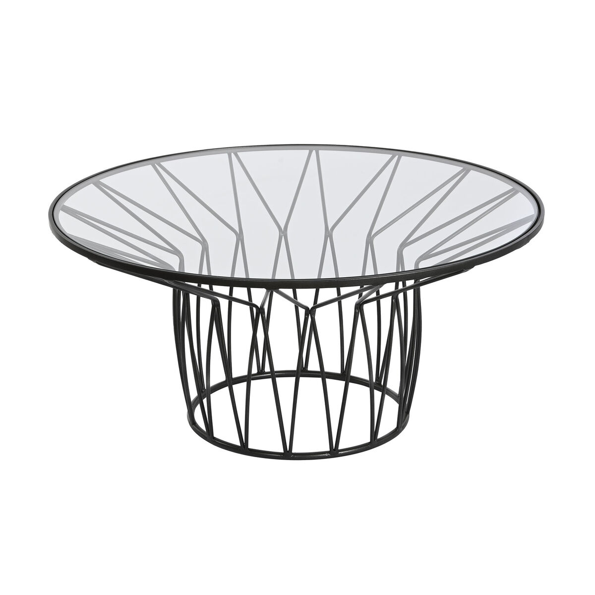 Tavolino Da Caffè Home Esprit Metallo Cristallo 85 X 85 X 39 cm