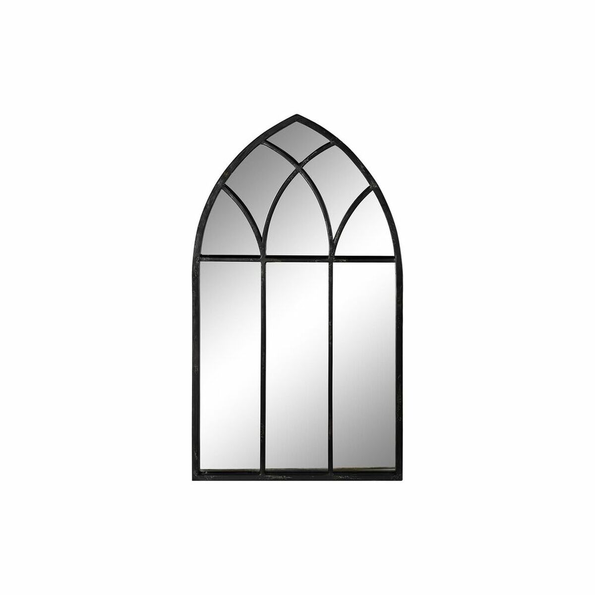 Specchio Da Parete Dkd Home Decor Nero Finestra 36 X 2 X 65 Cm (65 Pezzi)