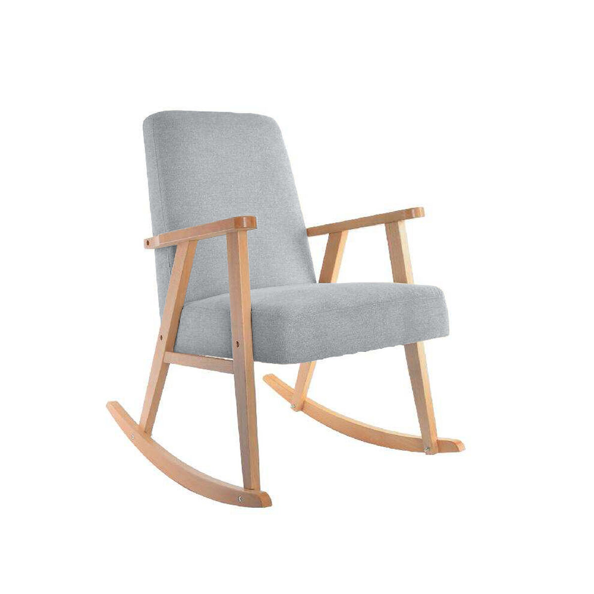 Sedia A Dondolo Dkd Home Decor Blu Cielo Naturale Legno Faggio Legno Mdf 81 X 58 X 90 cm