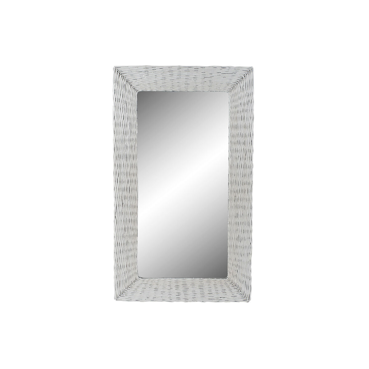 Specchio Da Parete Dkd Home Decor Bianco Cottage Intrecciato 87 X 4 X 147 cm