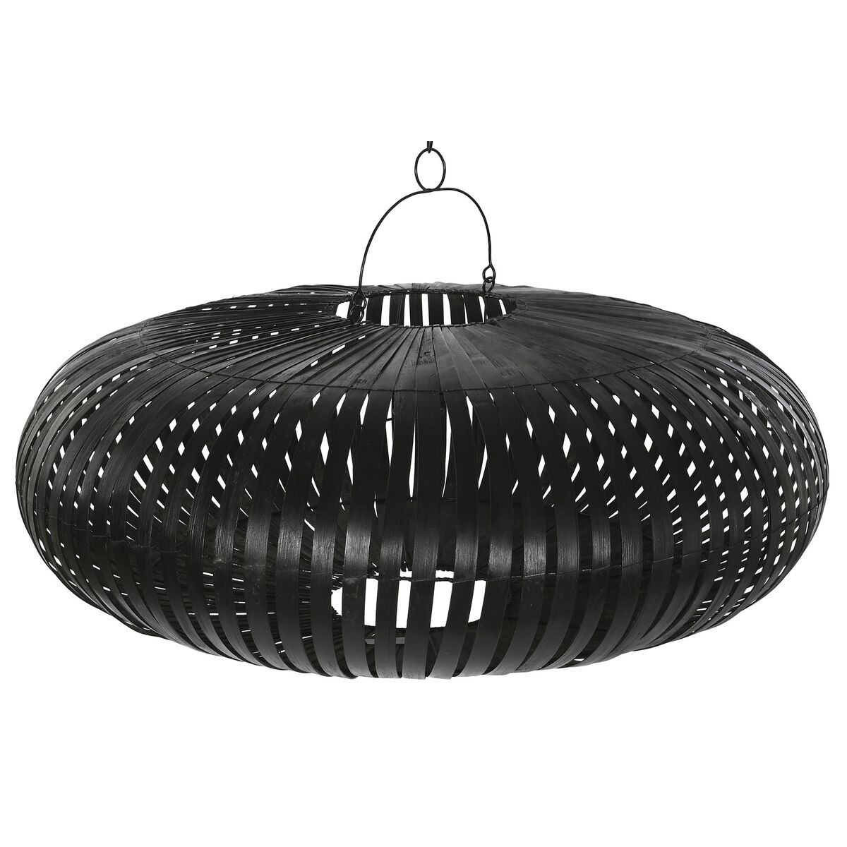 Paralume Home Esprit Nero Bambù 80 X 80 X 30 cm