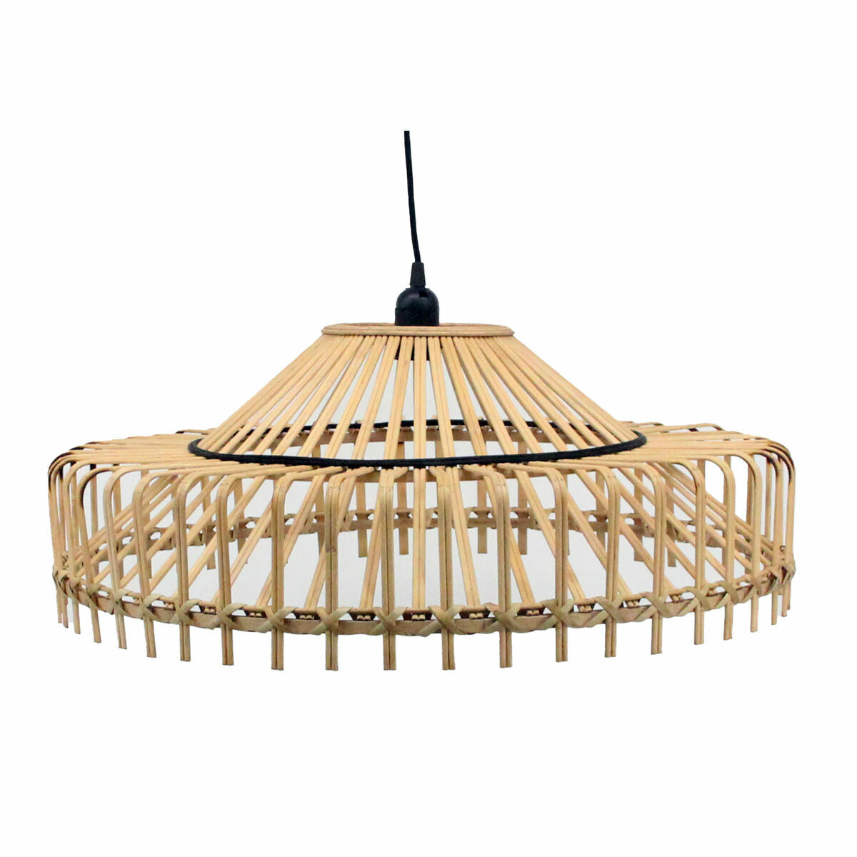 Lampadario Dkd Home Decor 61 X 61 X 23 Cm 61 X 61 X 31 Cm Marrone Bambù 50 W