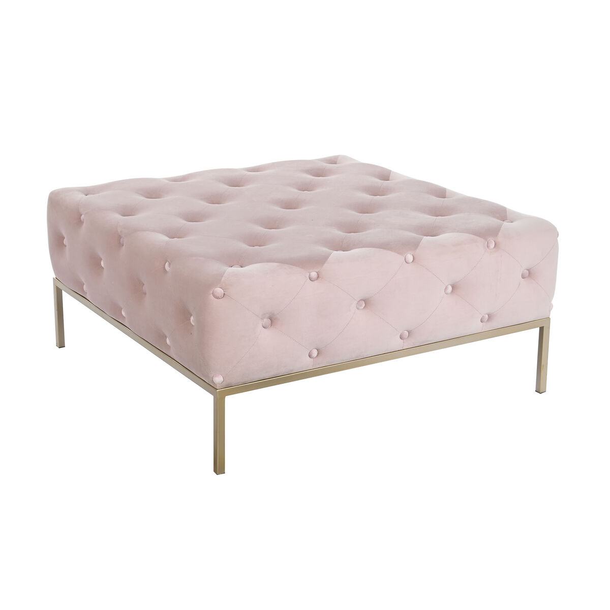 Panca Dkd Home Decor Rosa Dorato Metallo 100 X 100 X 45 cm