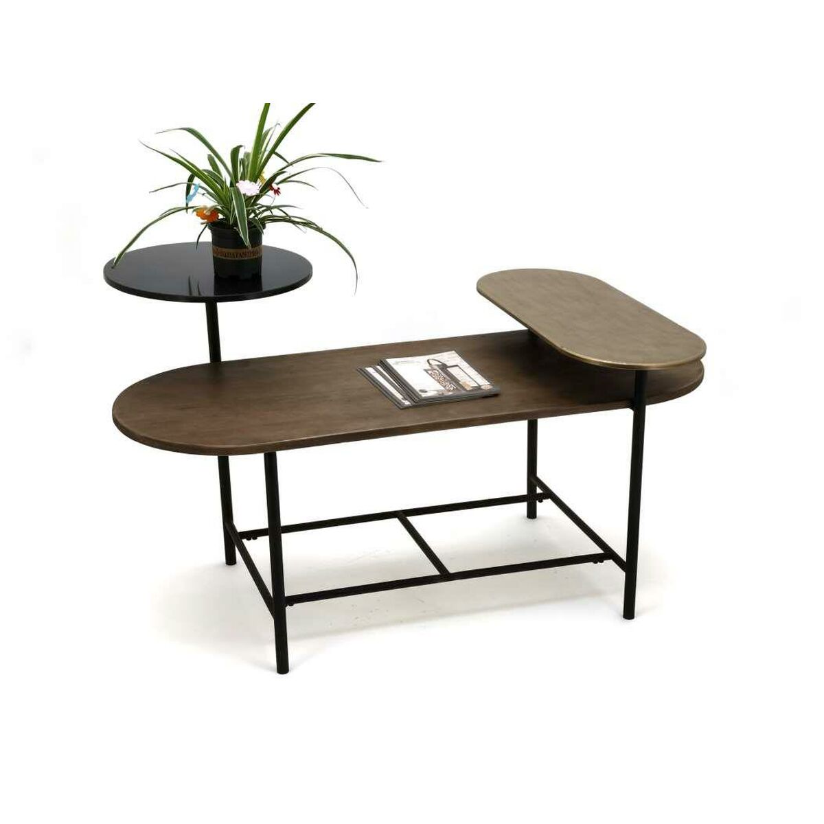 Tavolino Da Caffè Dkd Home Decor 116 X 76 X 64 Cm Metallo Alluminio Legno Mdf