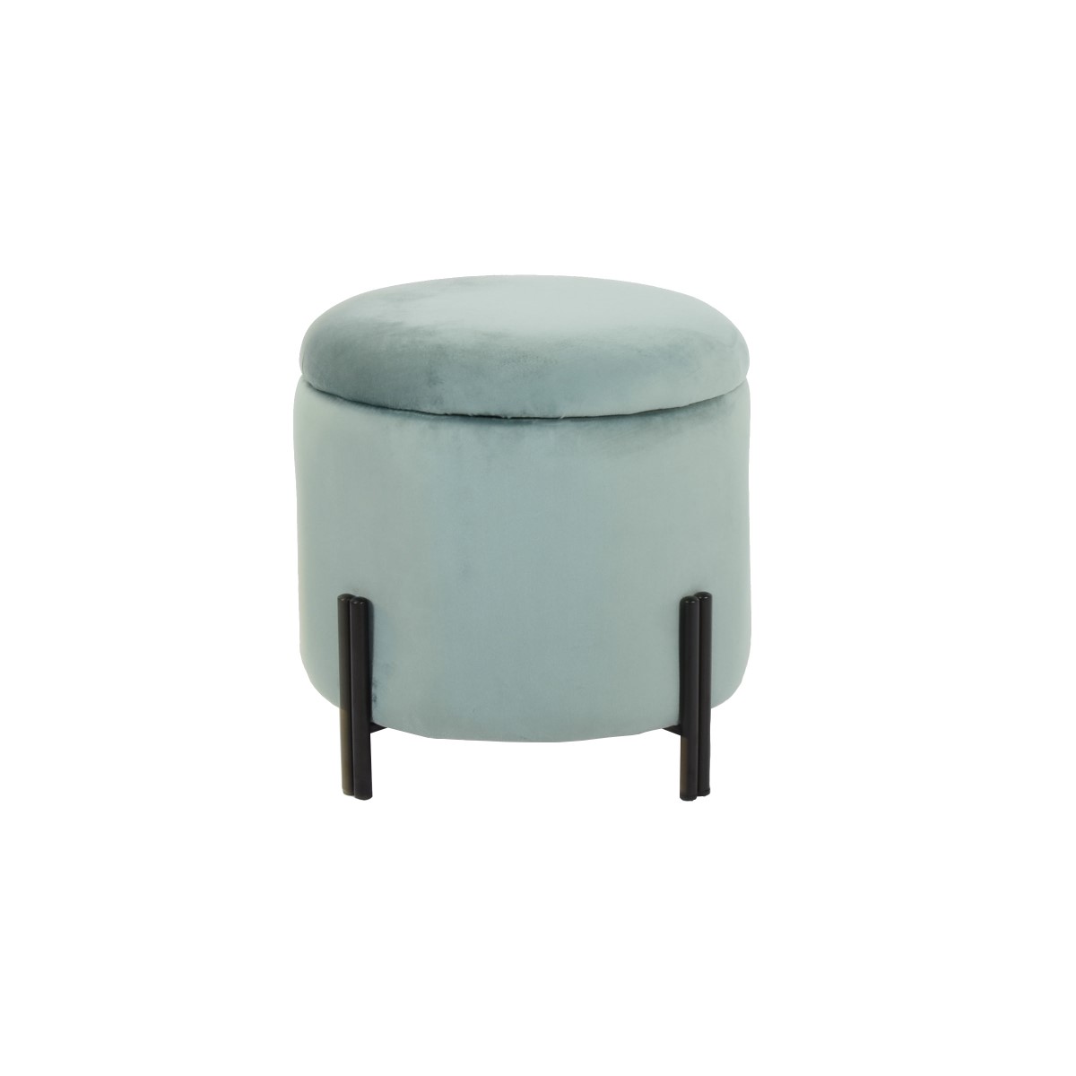 Poggiapiedi Dkd Home Decor Metallo Turchese Poliestere (42 X 42 X 42 Cm)