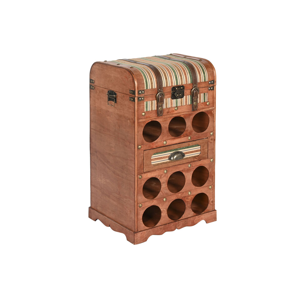 Portabottiglie Home Esprit Marrone Pioppo 40 X 35,5 X 71 cm
