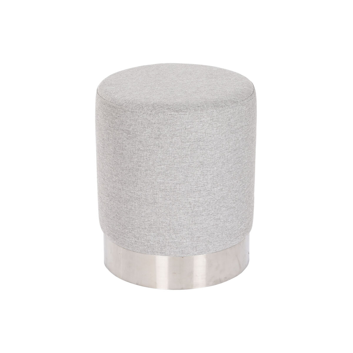 Poggiapiedi Home Esprit Grigio Argentato 35 X 35 X 42 cm