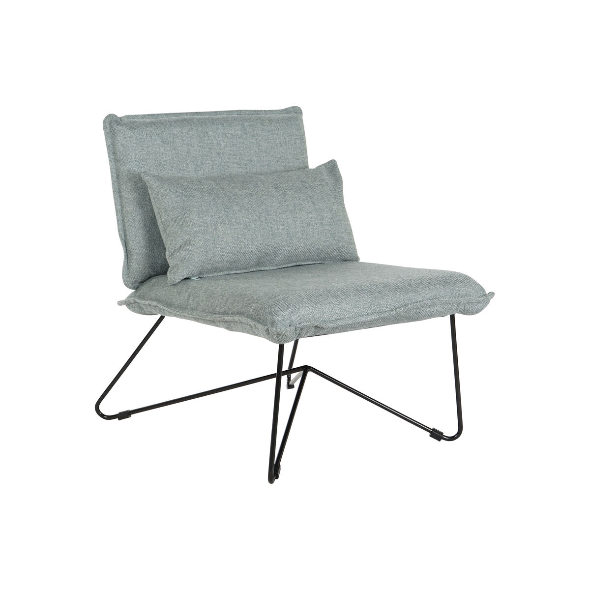 Poltrona Home Esprit Nero Verde Metallo 66 X 78 X 75 cm