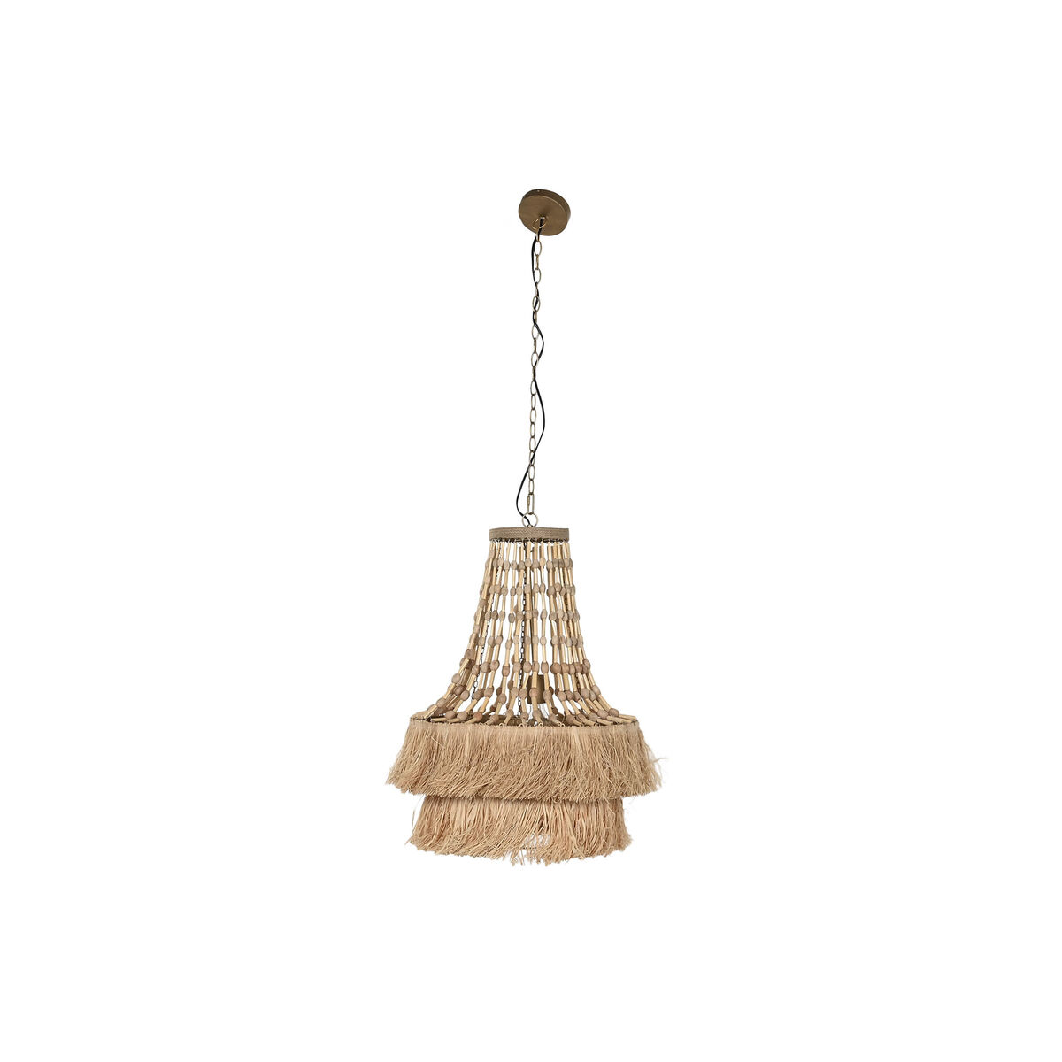Lampadario Home Esprit Naturale Juta Metallo 50 W 50,5 X 50,5 X 148 cm