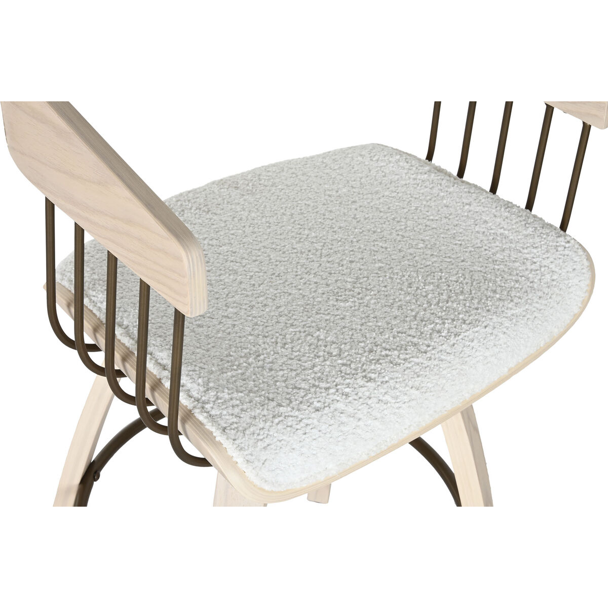 Sgabello Home Esprit Bianco Legno 51,5 X 47,5 X 94,5 cm