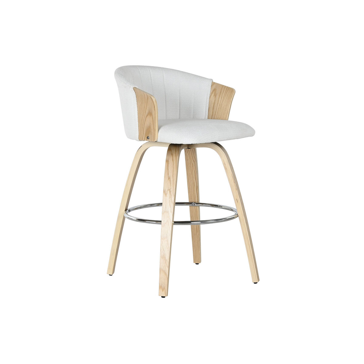 Sgabello Home Esprit Bianco Legno 58 X 56 X 86 cm