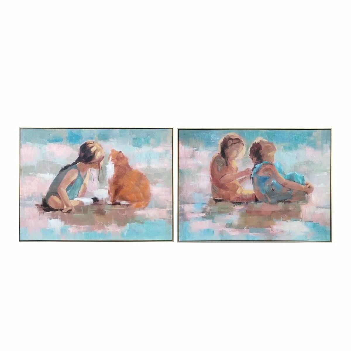 Tela Dkd Home Decor 80 X 3,5 X 60 Cm Bambini Shabby Chic (2 Unità)