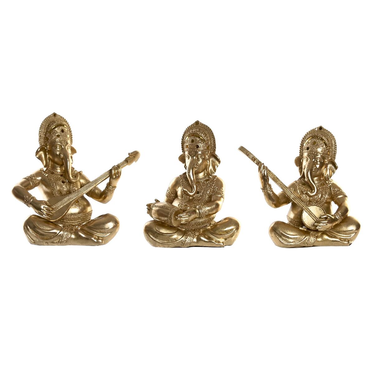 Statua Decorativa Dkd Home Decor Resina Indiano (31 X 15,5 X 30 Cm) (3 Unità)