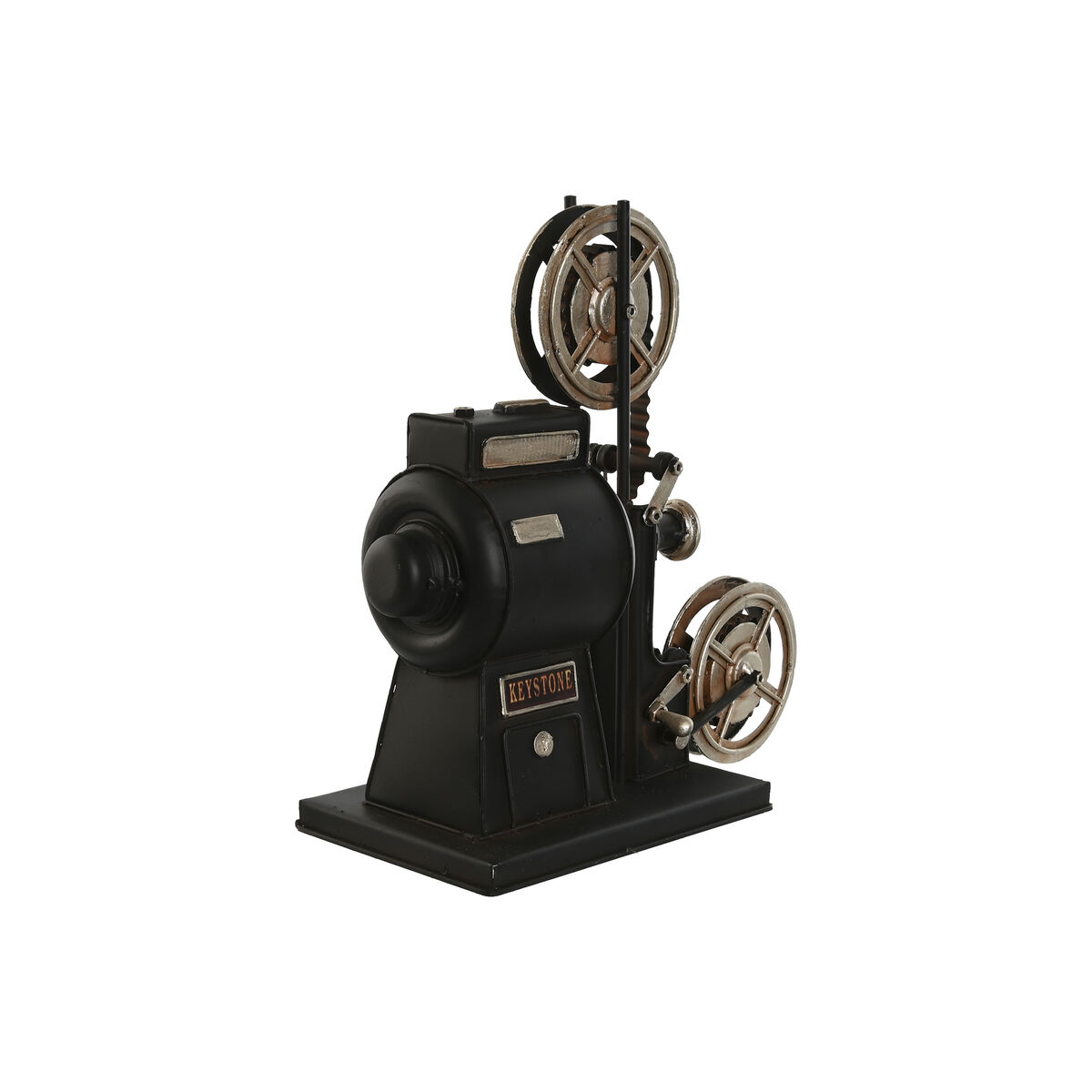 Statua Decorativa Home Esprit Nero Argentato Vintage Cinema Classico 23,5 X 11 X 24,5 cm