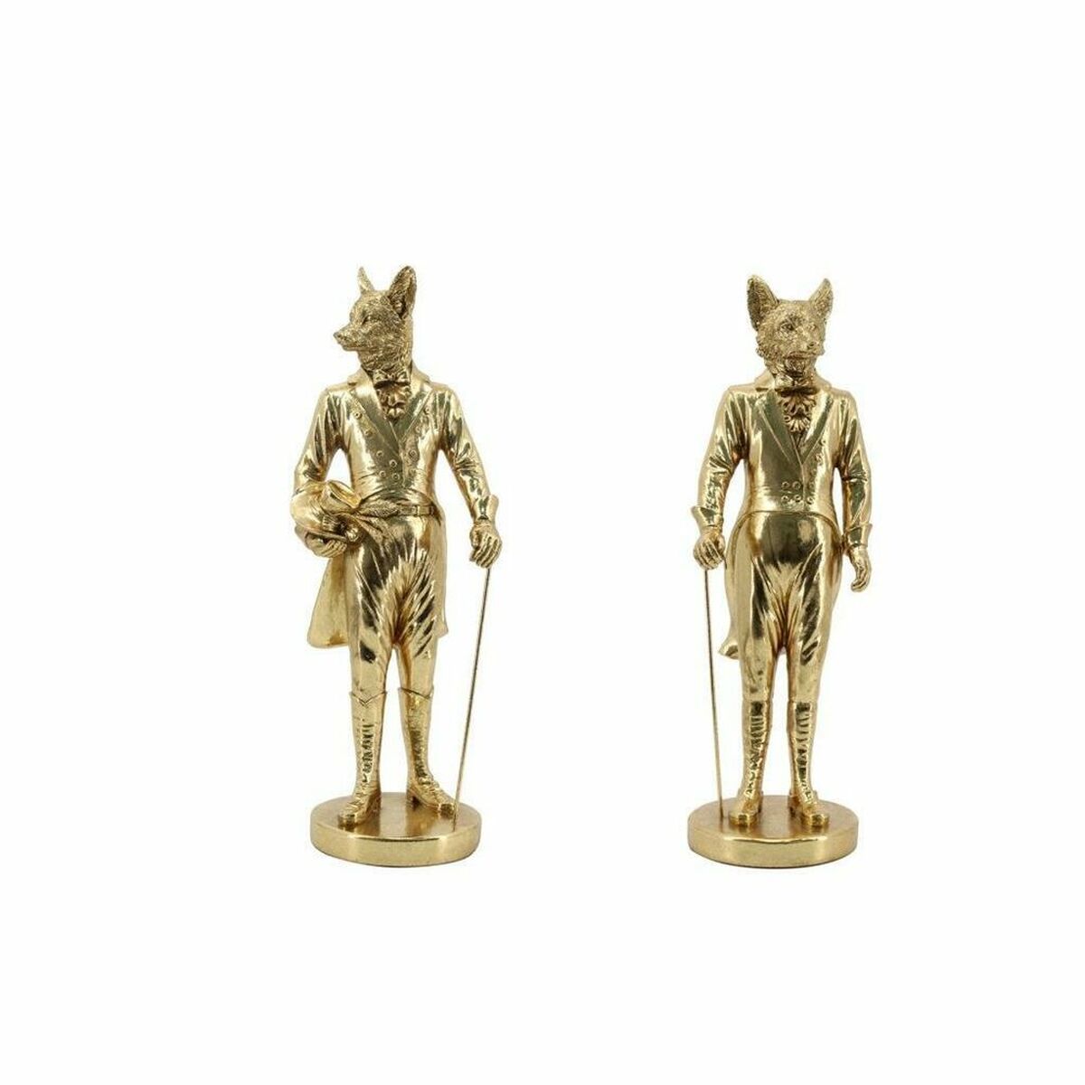 Statua Decorativa Dkd Home Decor Alluminio Resina (15 X 12,5 X 41,50 Cm) (2 Unità)