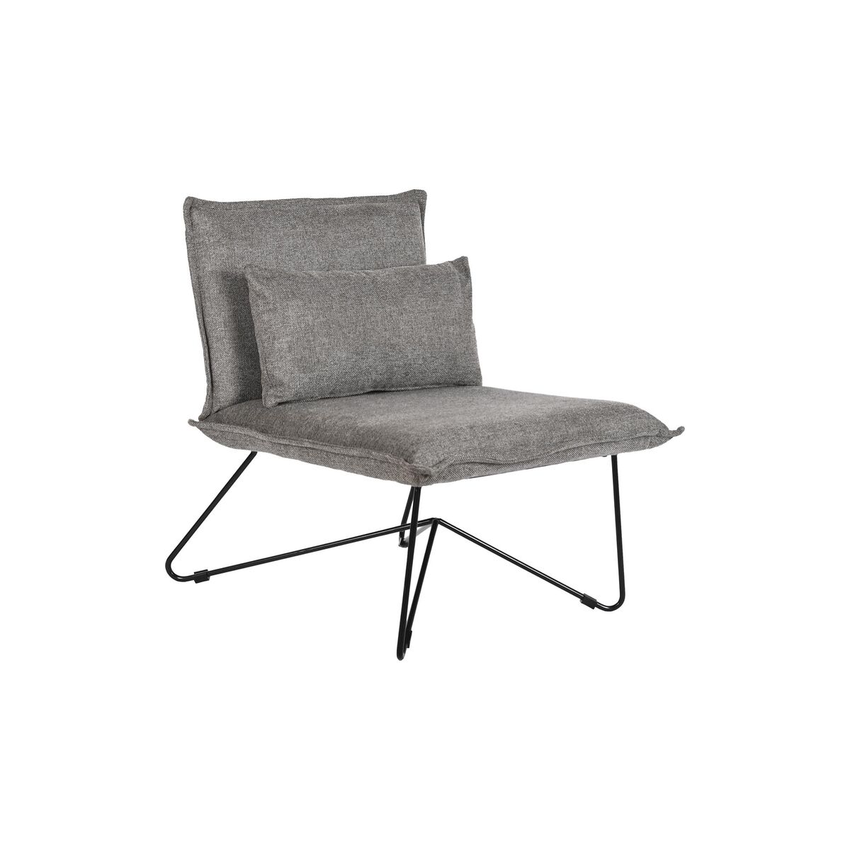 Poltrona Dkd Home Decor 66 X 78 X 75 Cm Nero Grigio Metallo