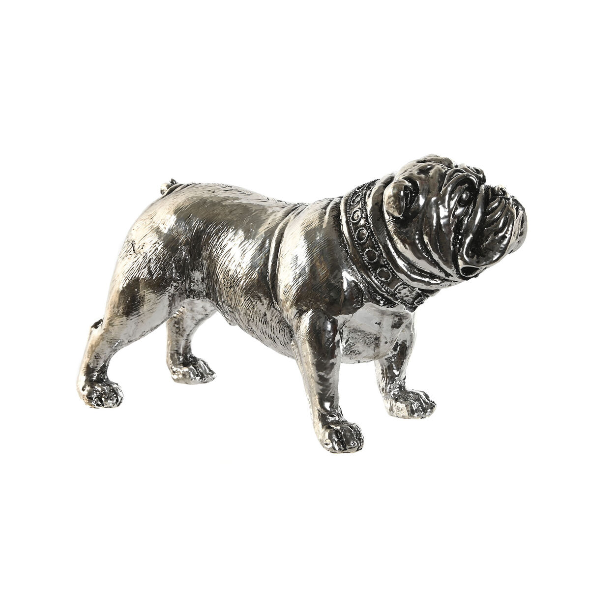 Statua Decorativa Home Esprit Argentato Cane Loft 28,5 X 11 X 16 cm