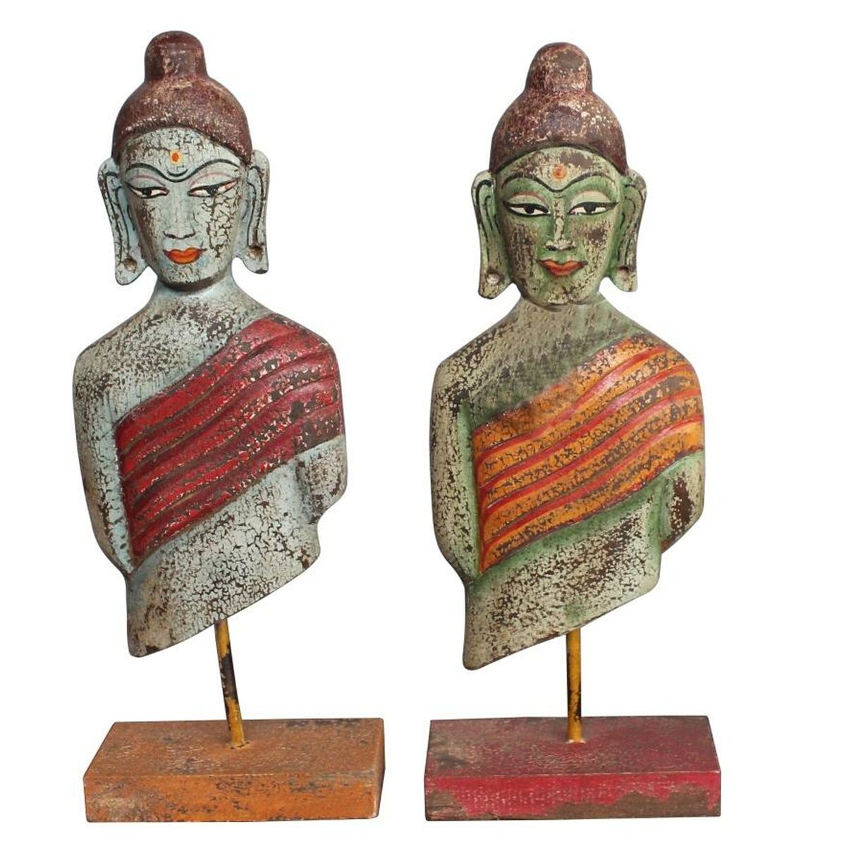 Statua Decorativa Dkd Home Decor 18 X 9 X 47 Cm Buddha Orientale (2 Unità)