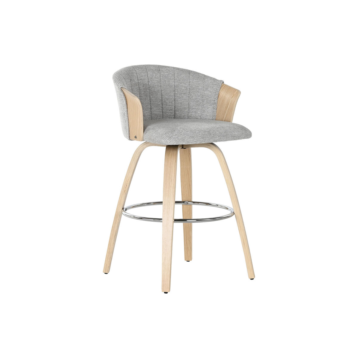 Sgabello Home Esprit Grigio Legno 58 X 56 X 86 cm