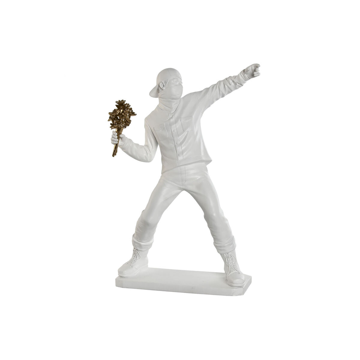 Statua Decorativa Home Esprit Bianco Dorato 41 X 24 X 66 cm
