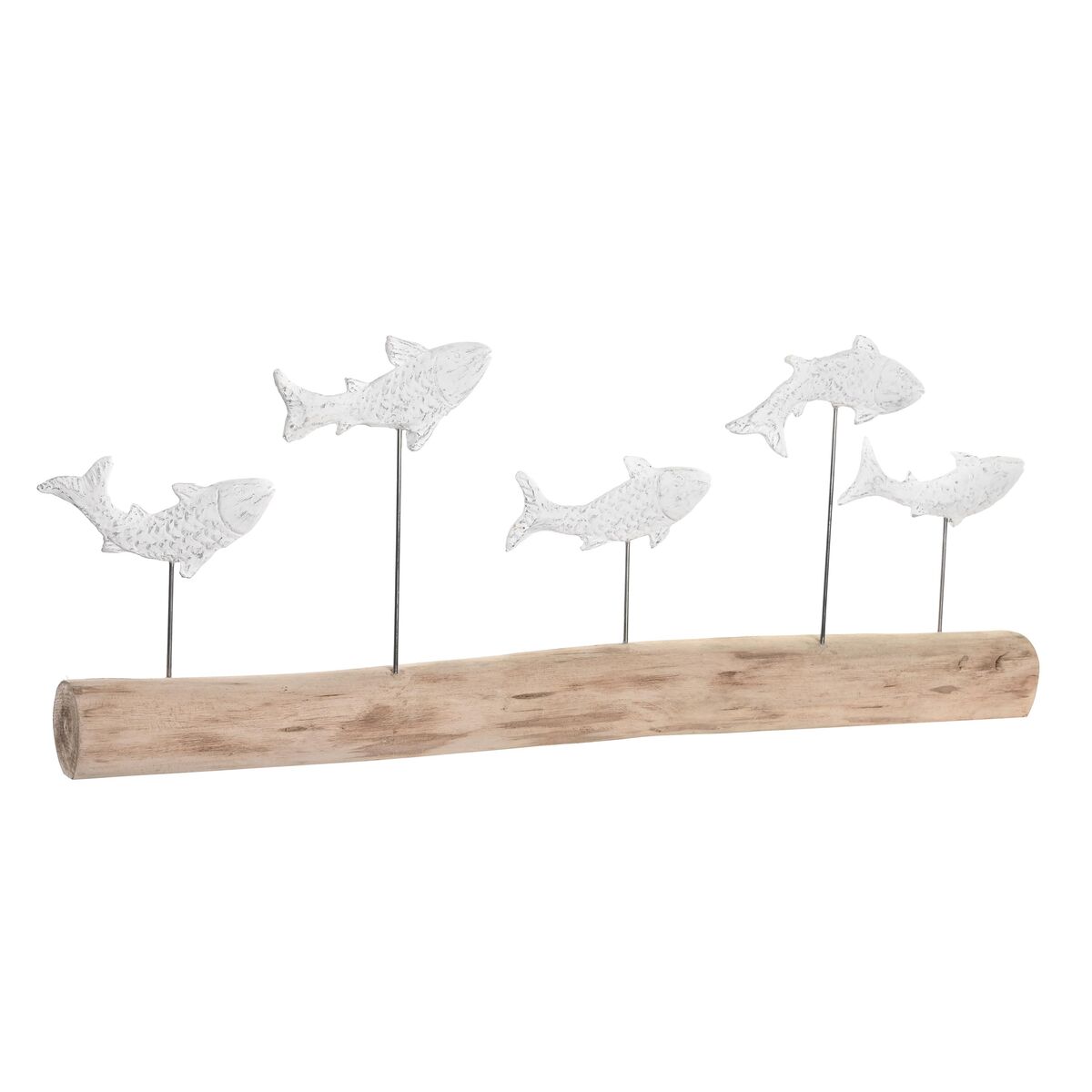 Statua Decorativa Dkd Home Decor Finitura Invecchiata Marrone Bianco Resina Legno Di Mango Spirali (77 X 8 X 31 Cm)