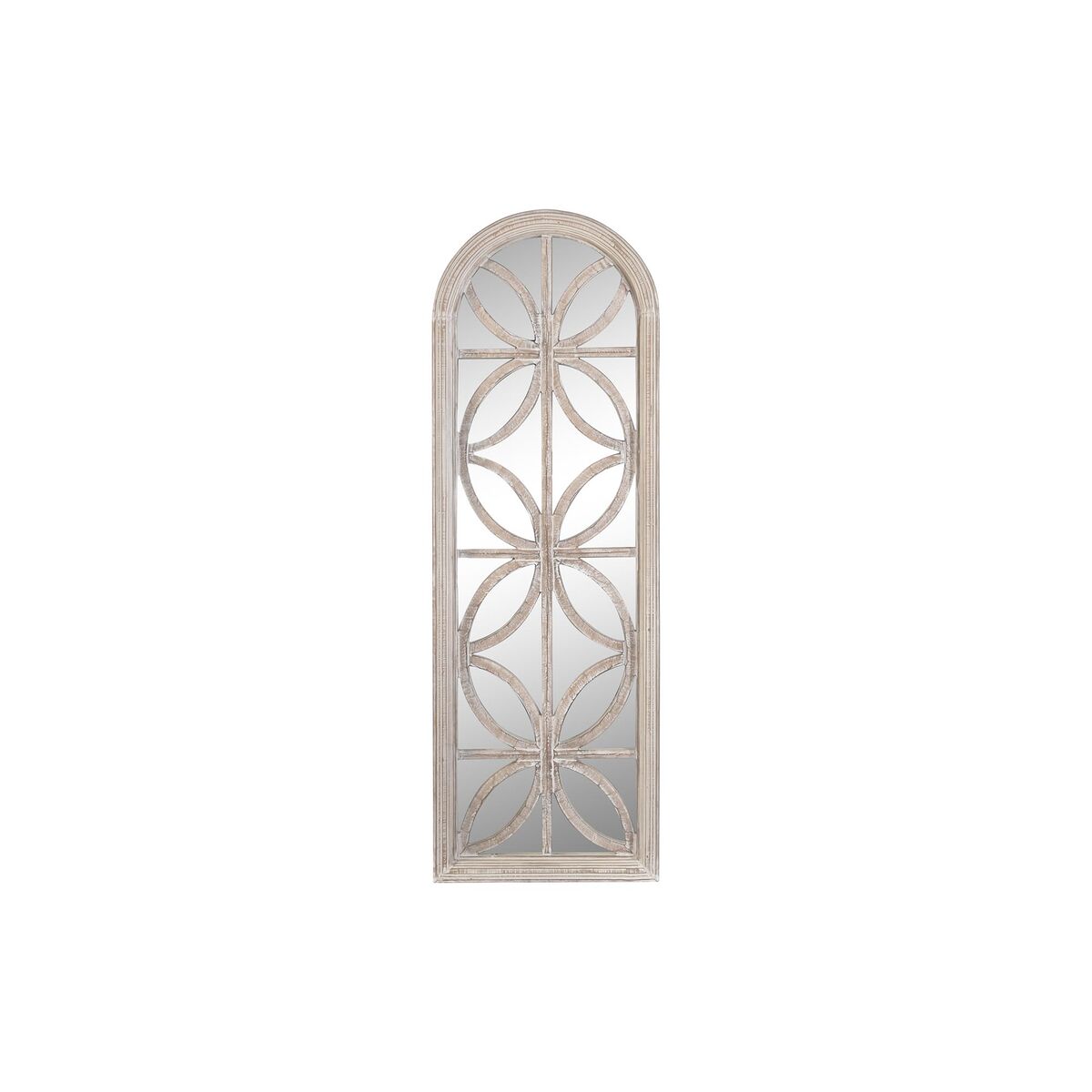 Specchio Da Parete Dkd Home Decor Bianco Indiano Finestra Decapaggio 60 X 2,5 X 180 cm