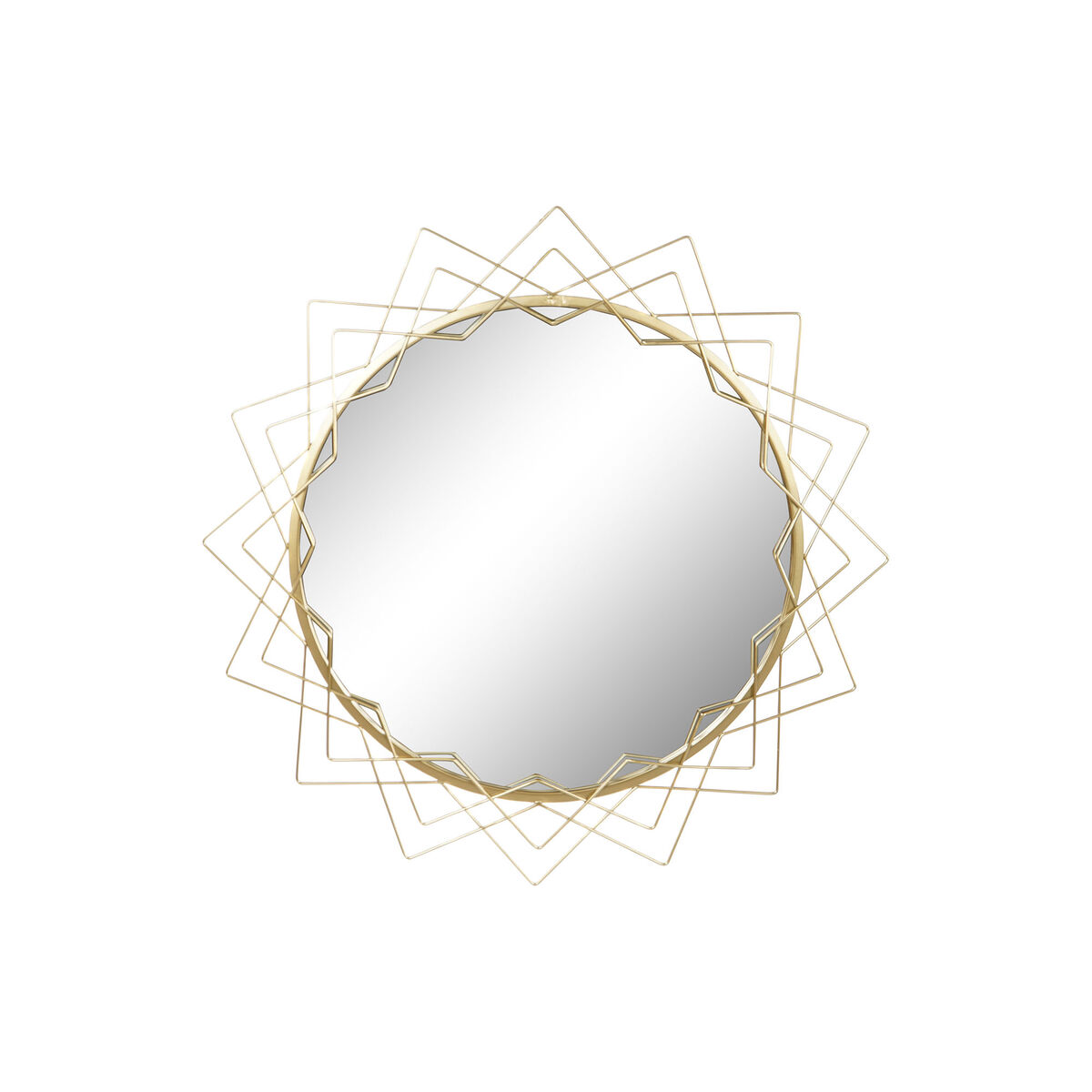 Specchio Da Parete Home Esprit Dorato 80 X 2,5 X 80 Cm 80 X 2,50 X 80 cm