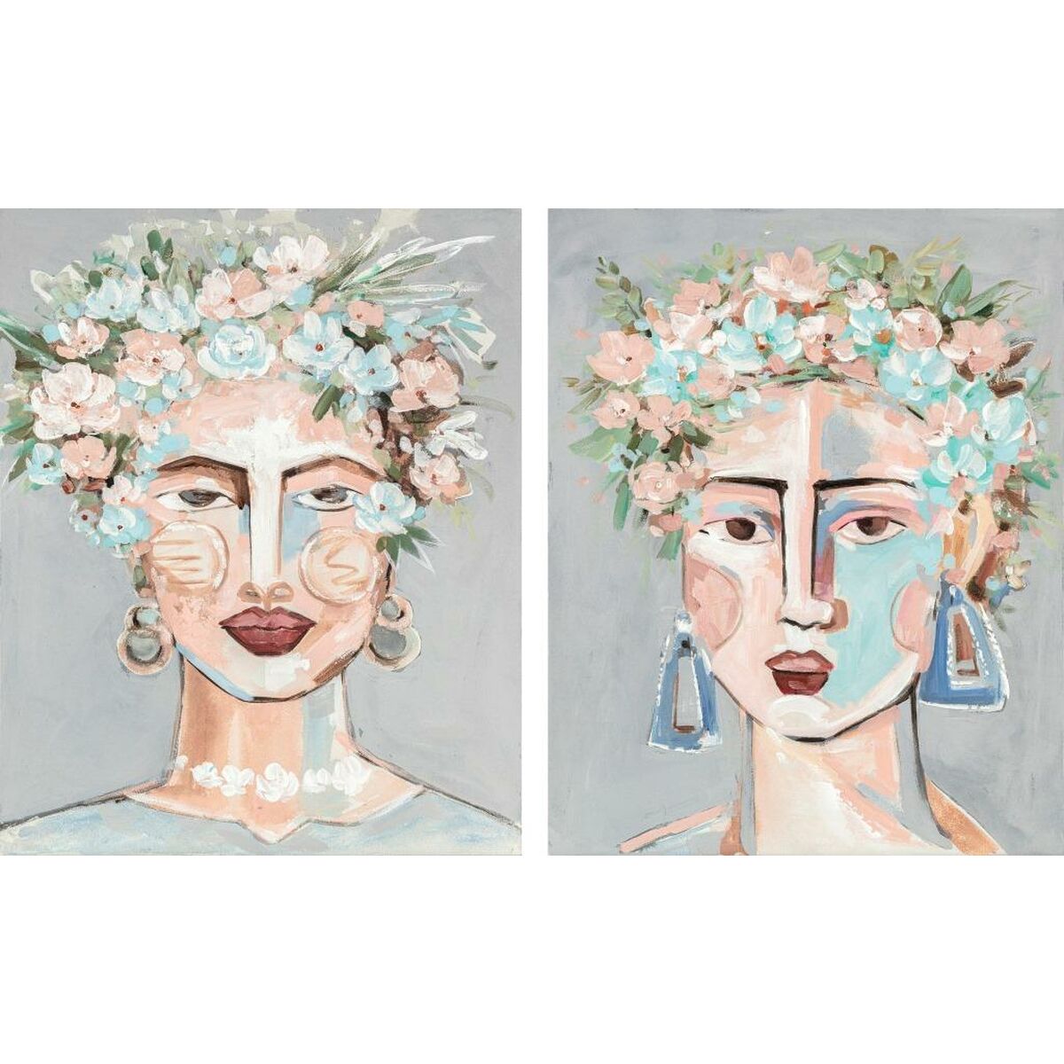 Tela Dkd Home Decor Fiori Moderno 80 X 3,7 X 100 Cm (2 Unità)