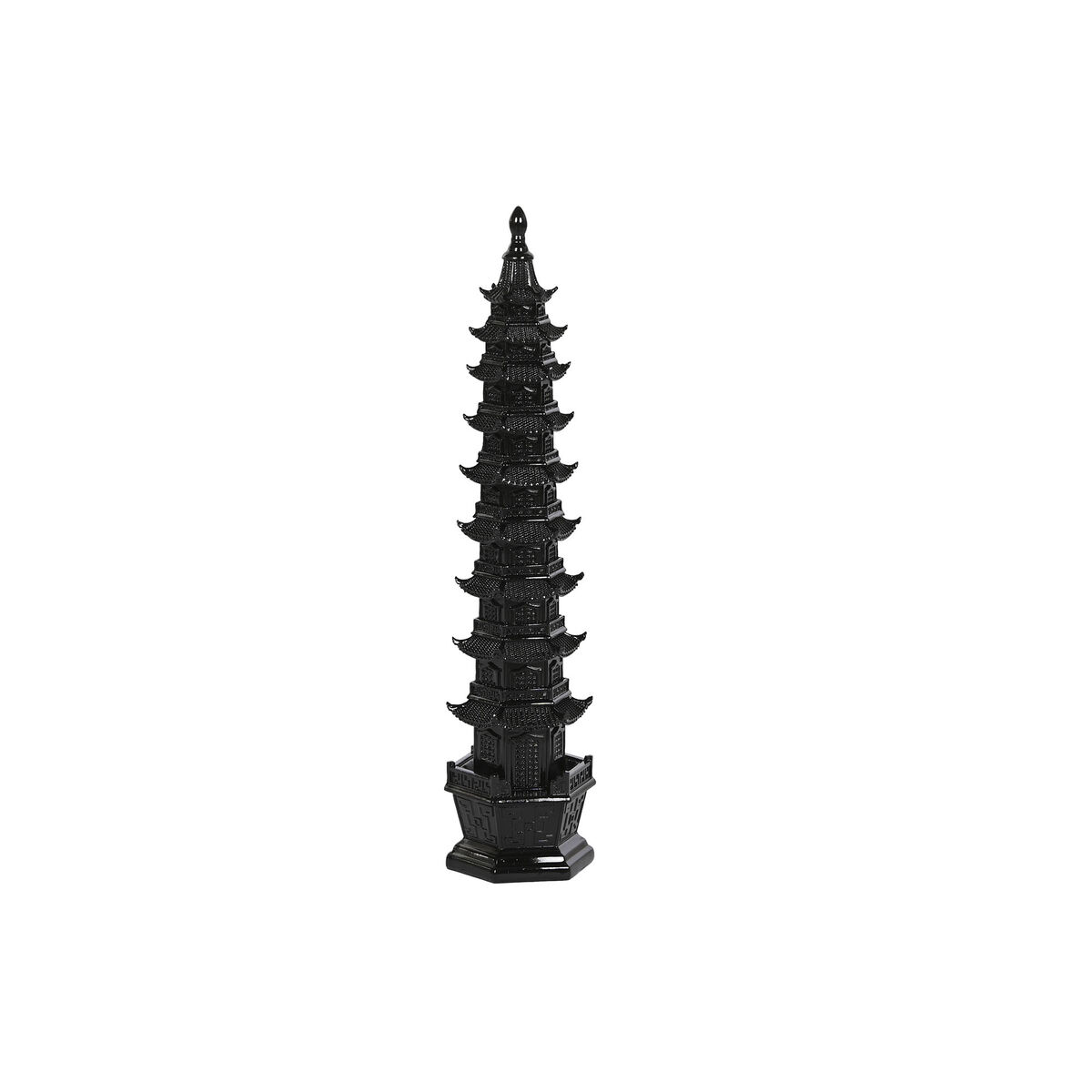 Statua Decorativa Home Esprit Nero Orientale 9 X 9 X 41 cm