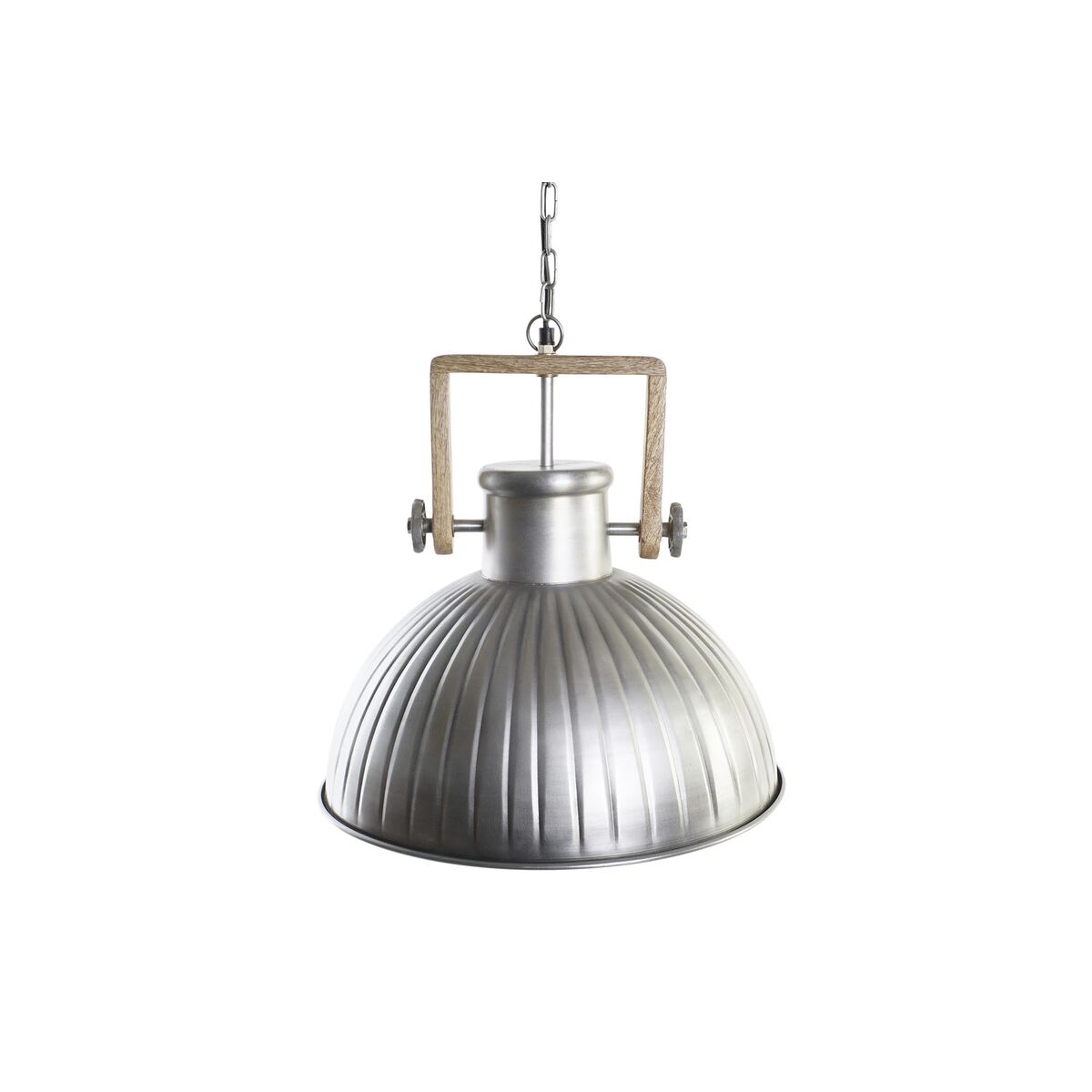 Lampadario Dkd Home Decor Marrone Argentato Ferro Legno Di Mango 50 W 41 X 41 X 40 cm