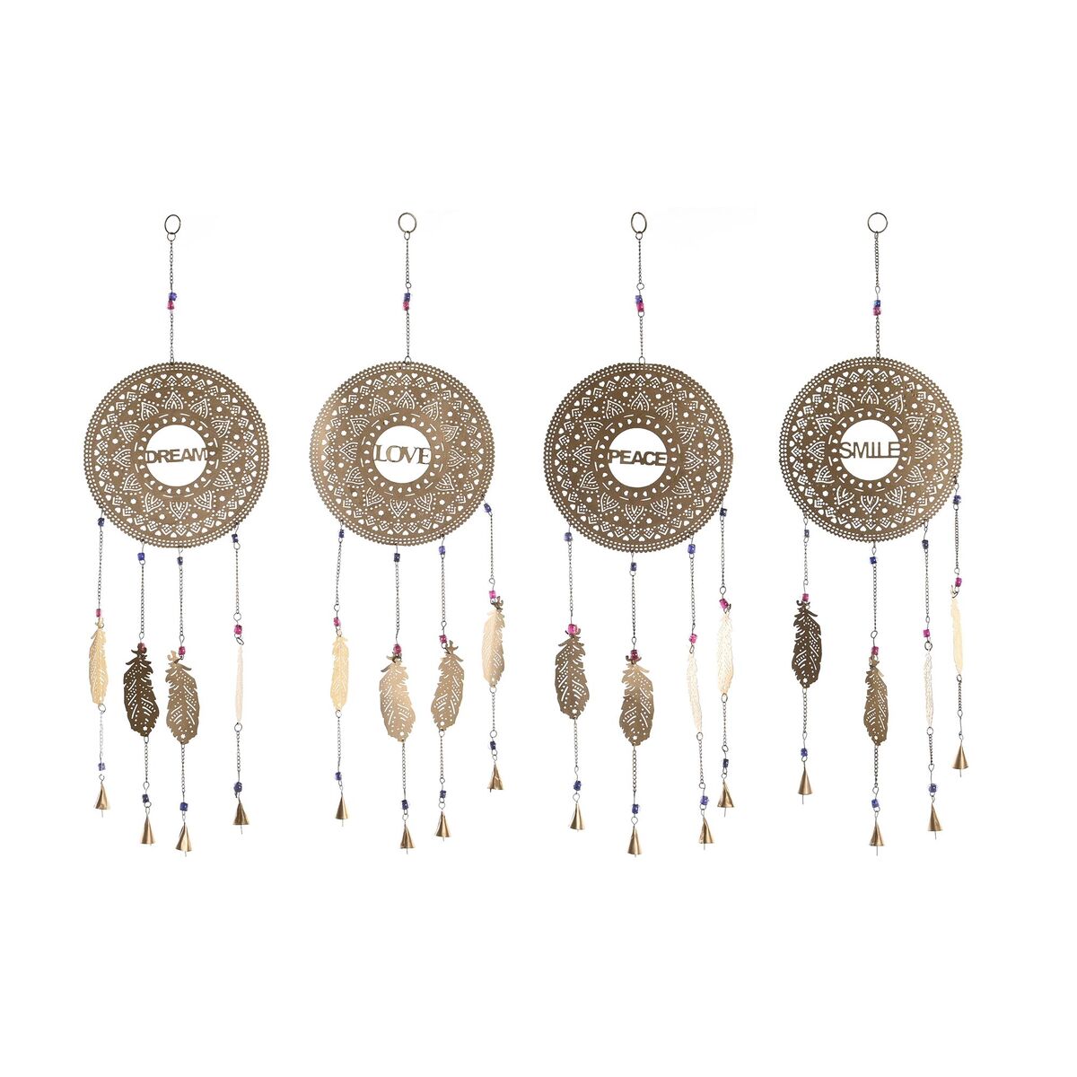Statua Decorativa Dkd Home Decor Dorato Piume 25 X 1 X 77 cm