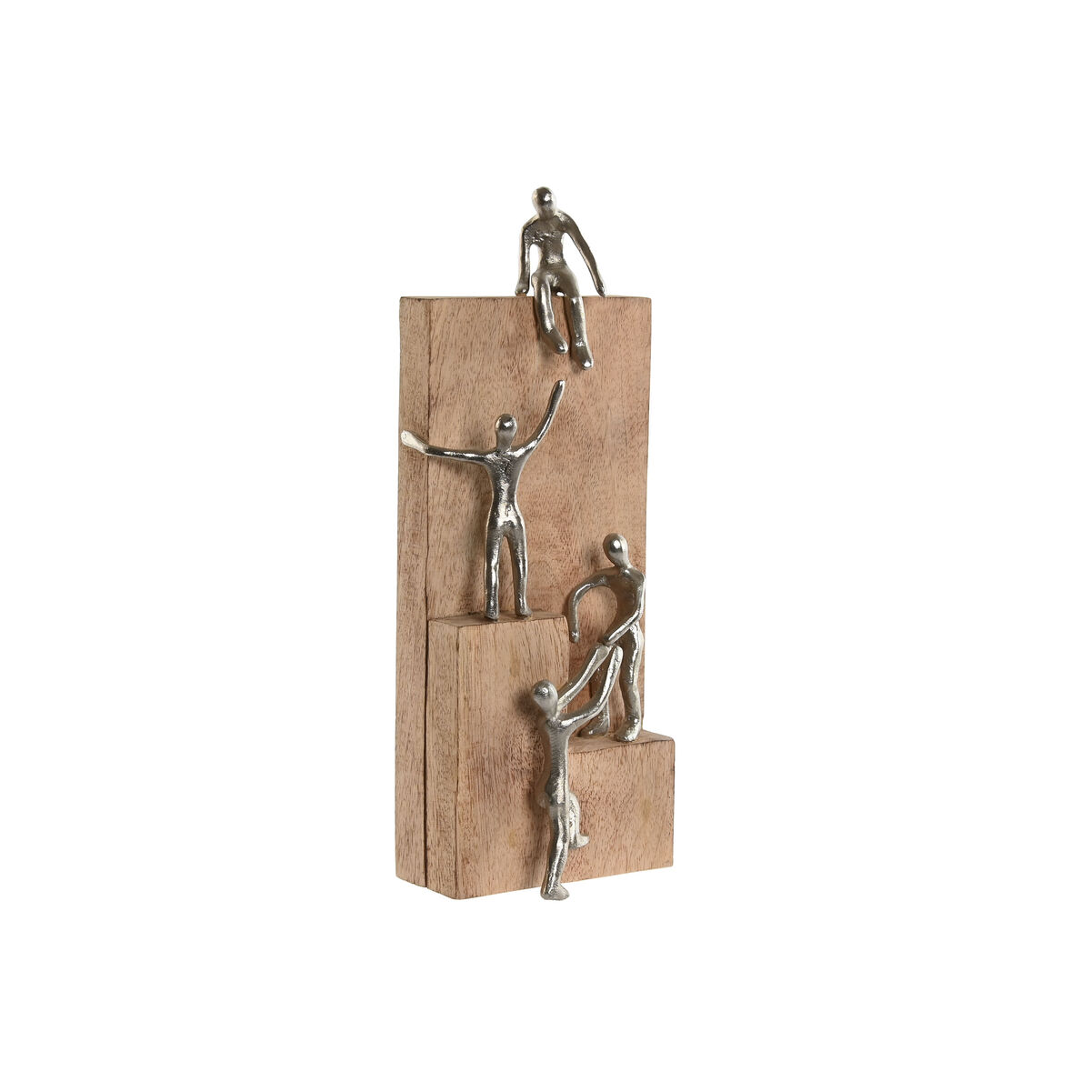 Statua Decorativa Home Esprit Marrone Argentato Naturale 15 X 10 X 39 cm