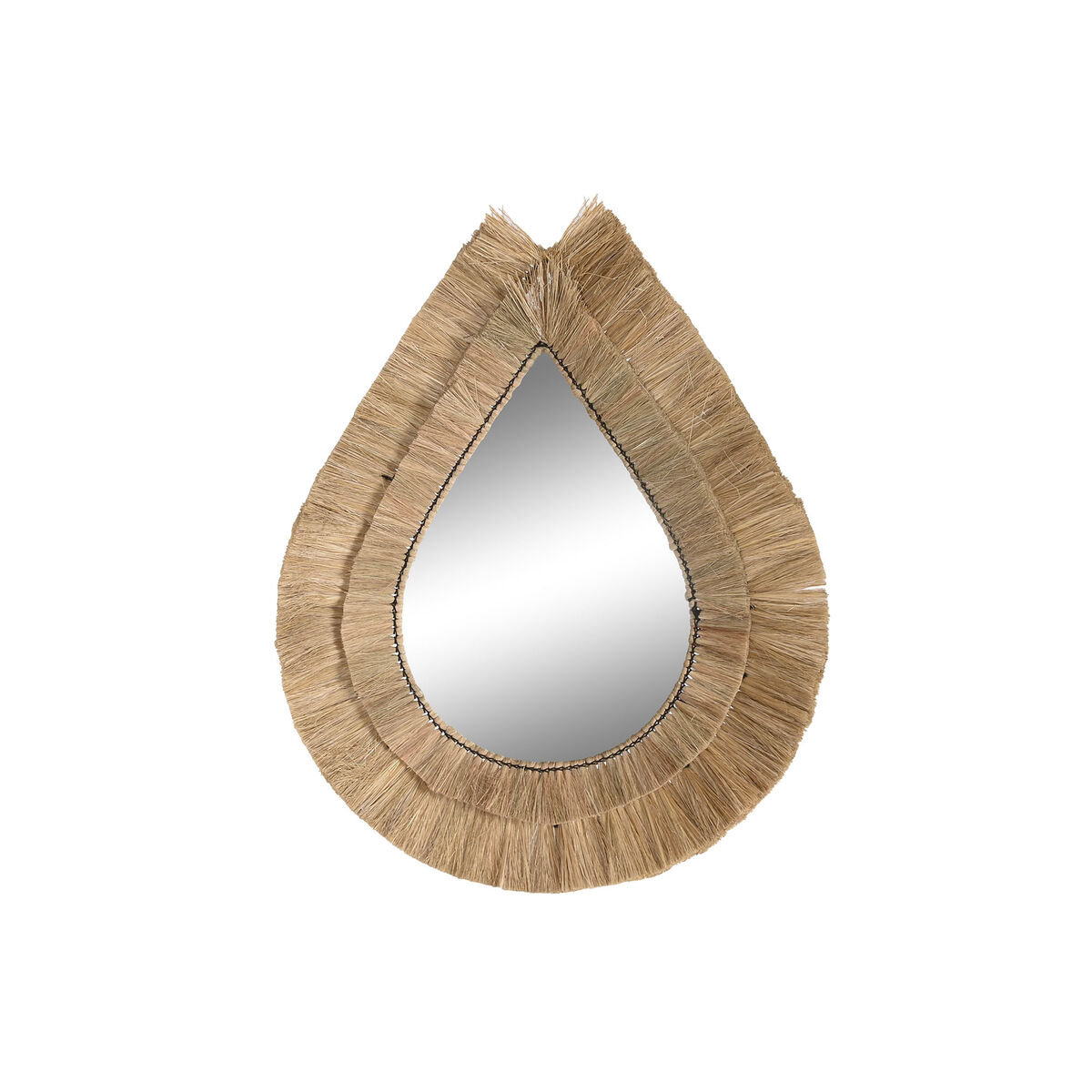 Specchio Da Parete Dkd Home Decor 62 X 5 X 80 Cm Naturale Lacrima Iuta