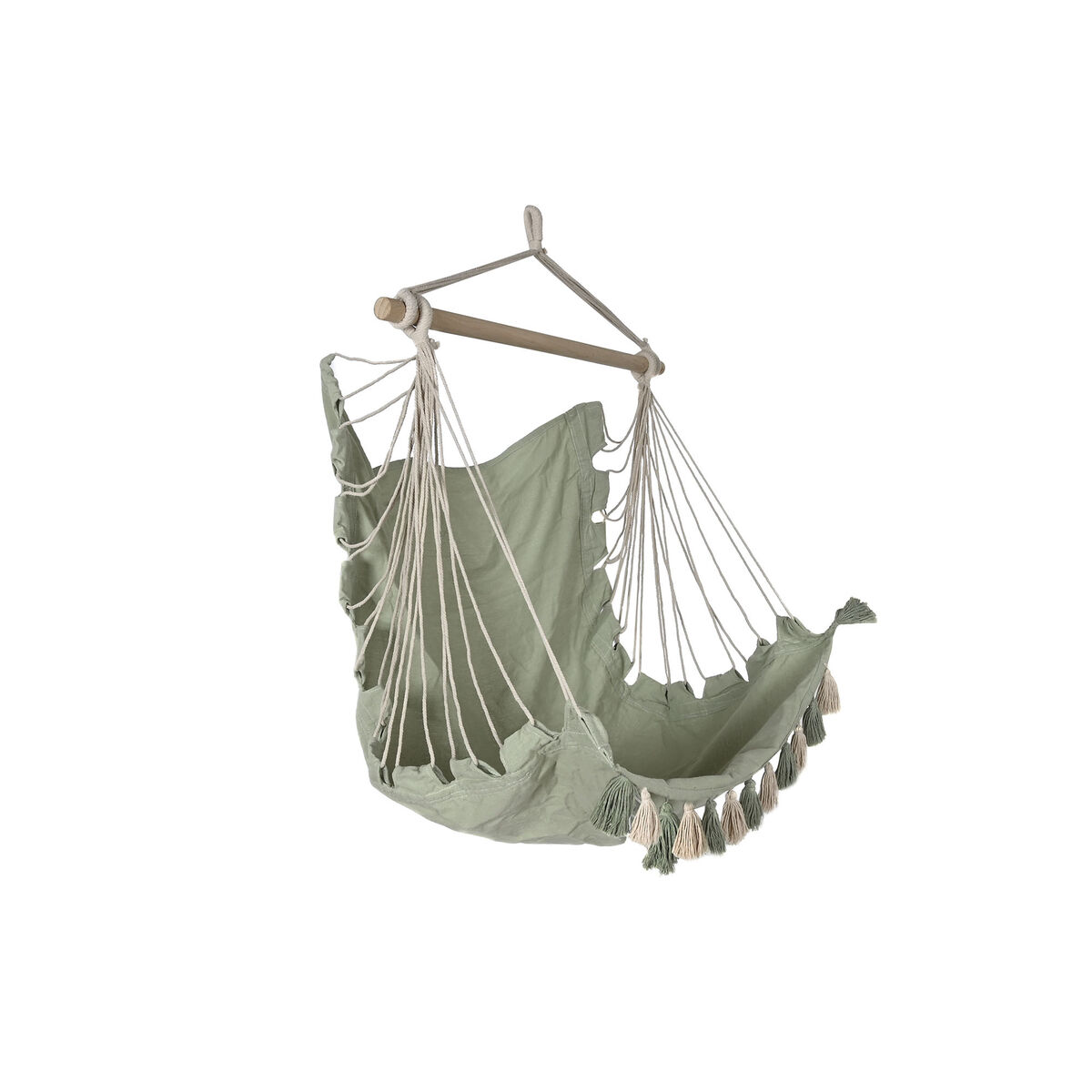 Sedia Da Giardino Home Esprit Verde Cotone Legno 100 X 50 X 135 cm
