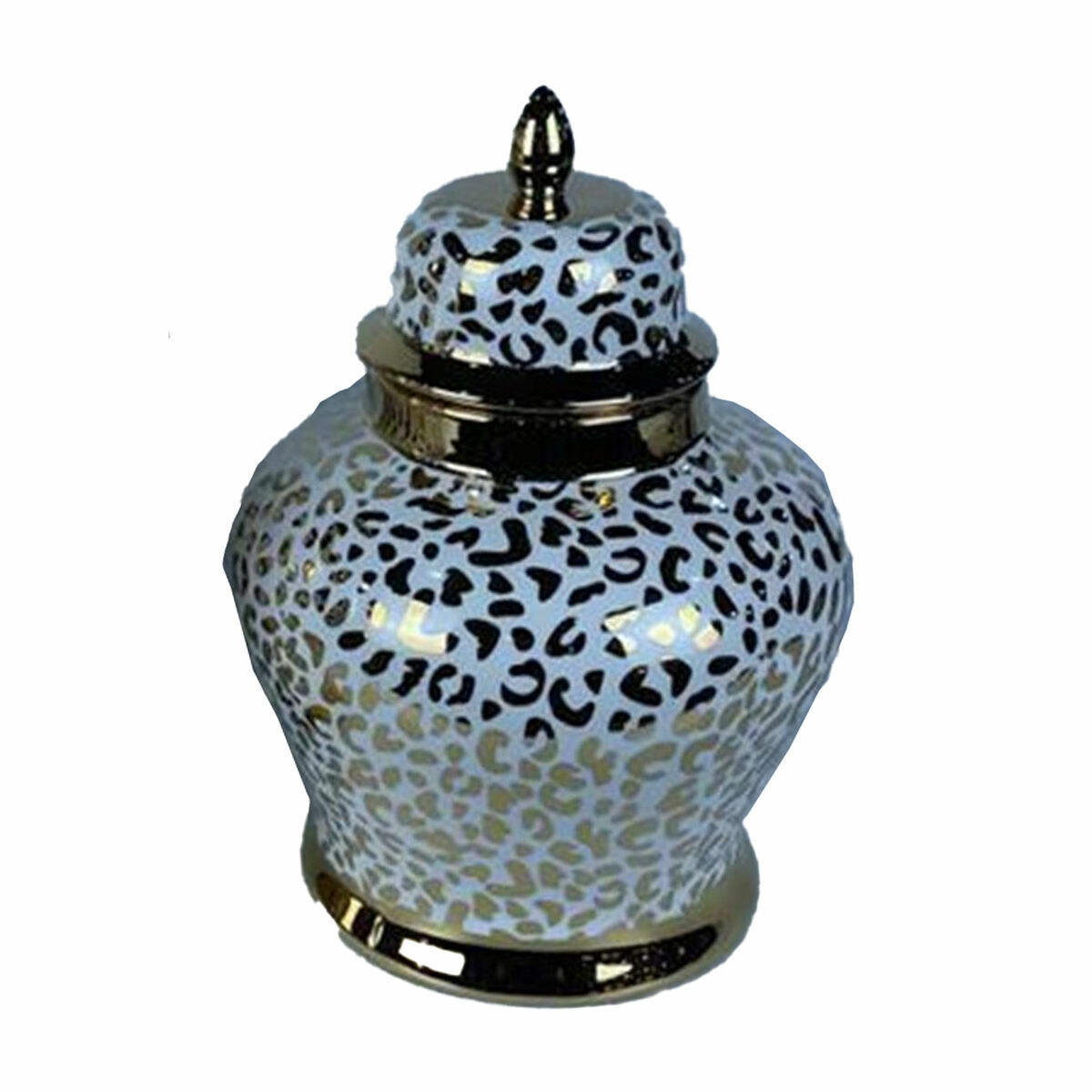 Vaso Dkd Home Decor Porcellana Dorato Bianco Coloniale (22 X 22 X 30 Cm)