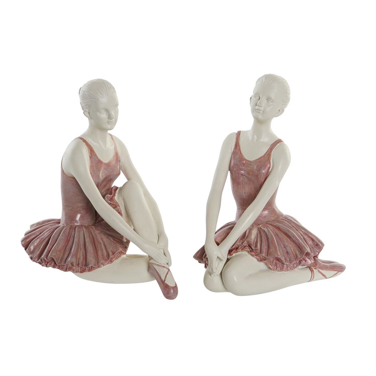 Statua Decorativa Dkd Home Decor Romantico Ballerina Classica 16 X 11 X 17 Cm (2 Unità)