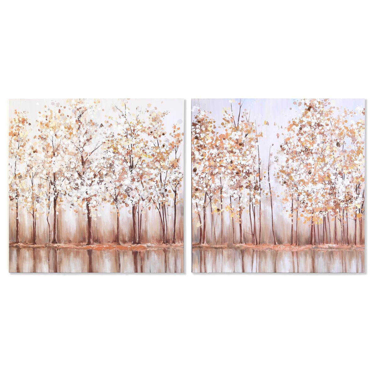 Tela Dkd Home Decor Alberi Tradizionale 90 X 2 X 90 Cm (2 Unità)