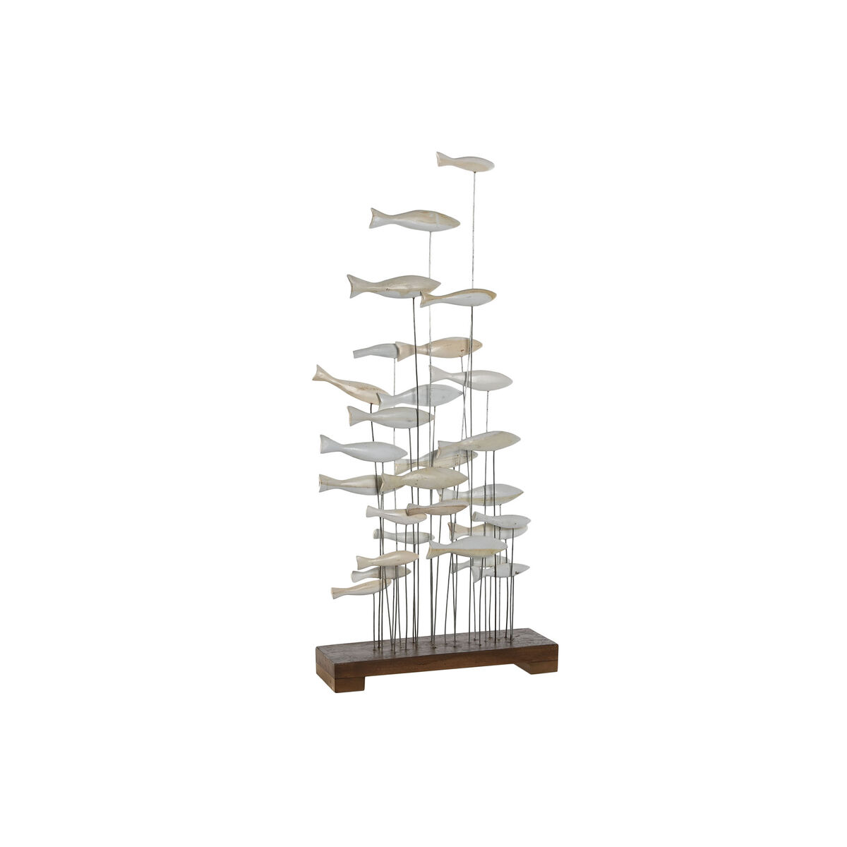 Statua Decorativa Home Esprit Bianco Marrone Spirali 45 X 15 X 100 cm