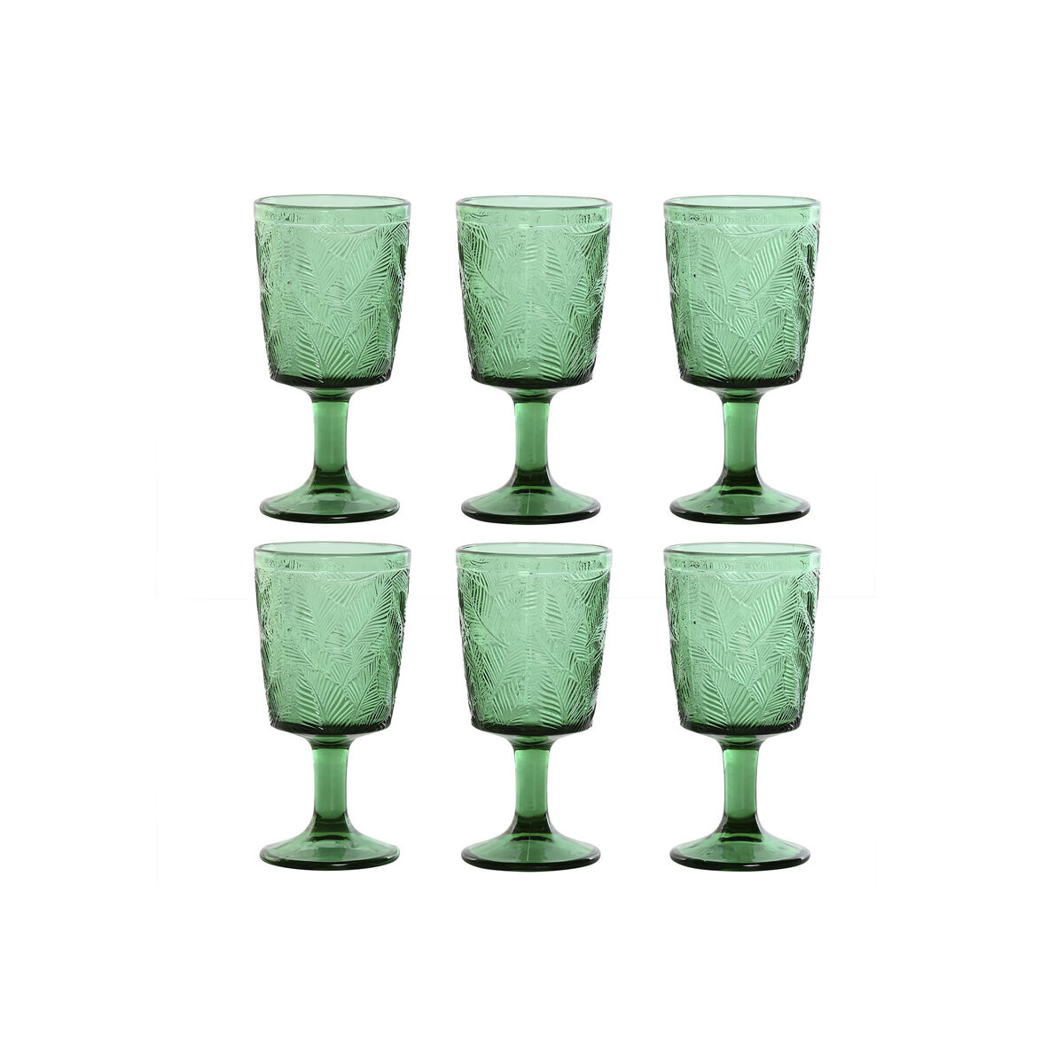 Set Di Bicchieri Home Esprit Verde Cristallo 285 Ml (6 Unità)