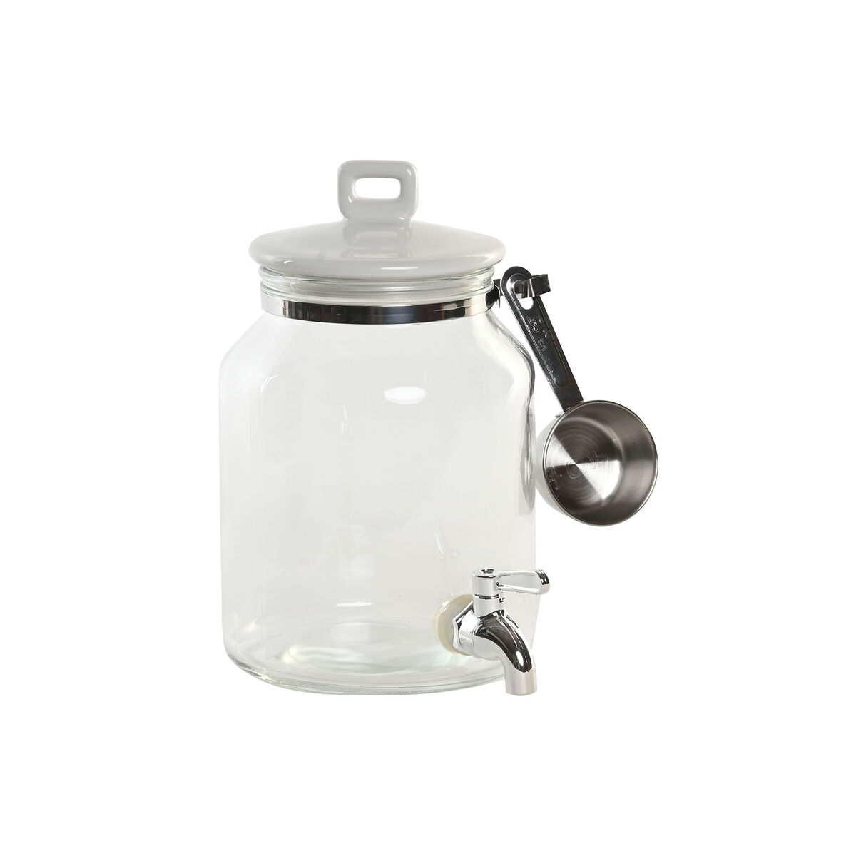 Dispenser Di Sapone Home Esprit Trasparente Acciaio Inossidabile Alluminio Cristallo Polistirene Gres 3 L 17 X 17 X 26,7 cm