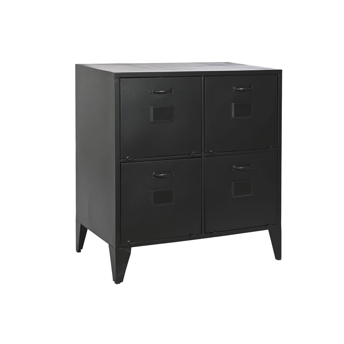 Cassettiera Home Esprit Nero Metallo Loft 75 X 45 X 80 cm