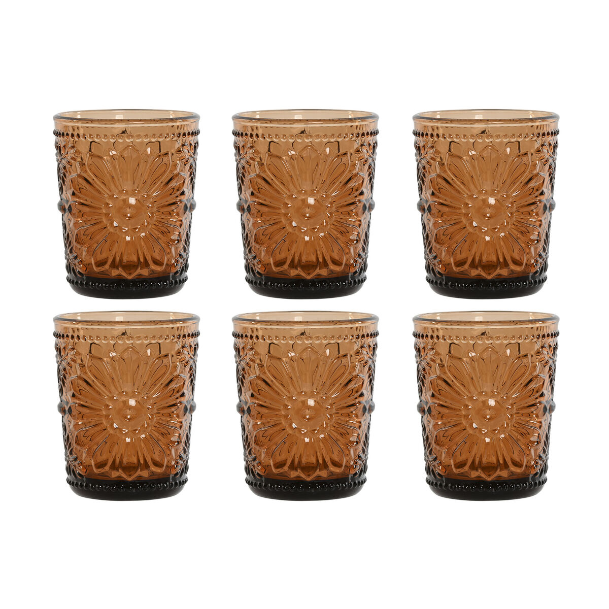 Set Di Bicchieri Home Esprit Ambra Cristallo (6 Unità)