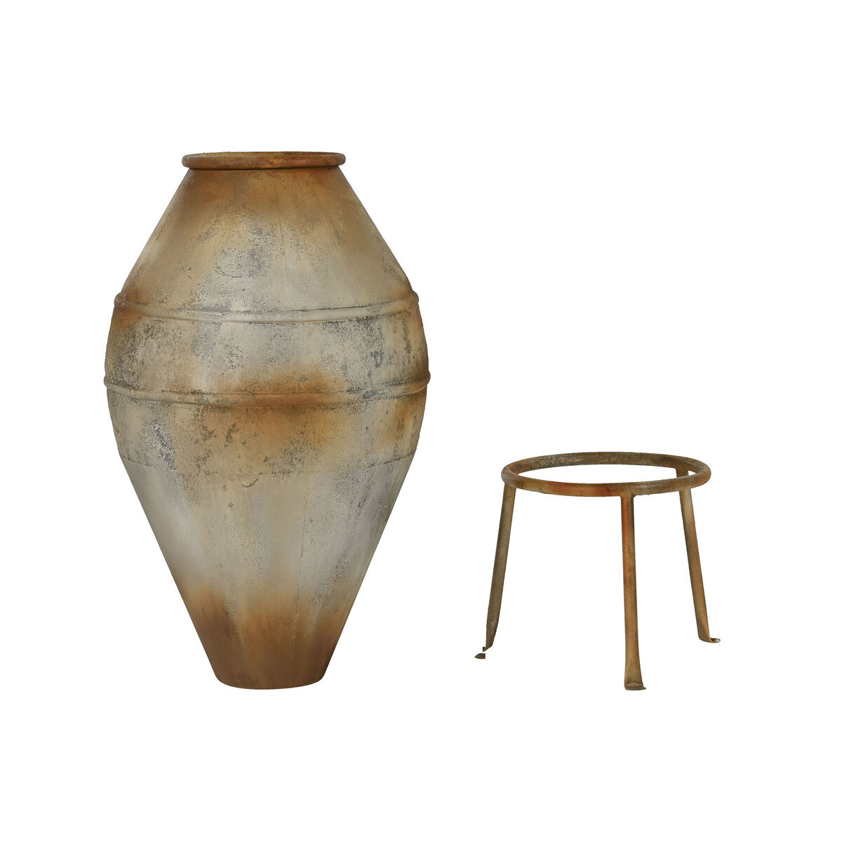 Vaso Home Esprit Beige Metallo 49 X 49 X 93 cm