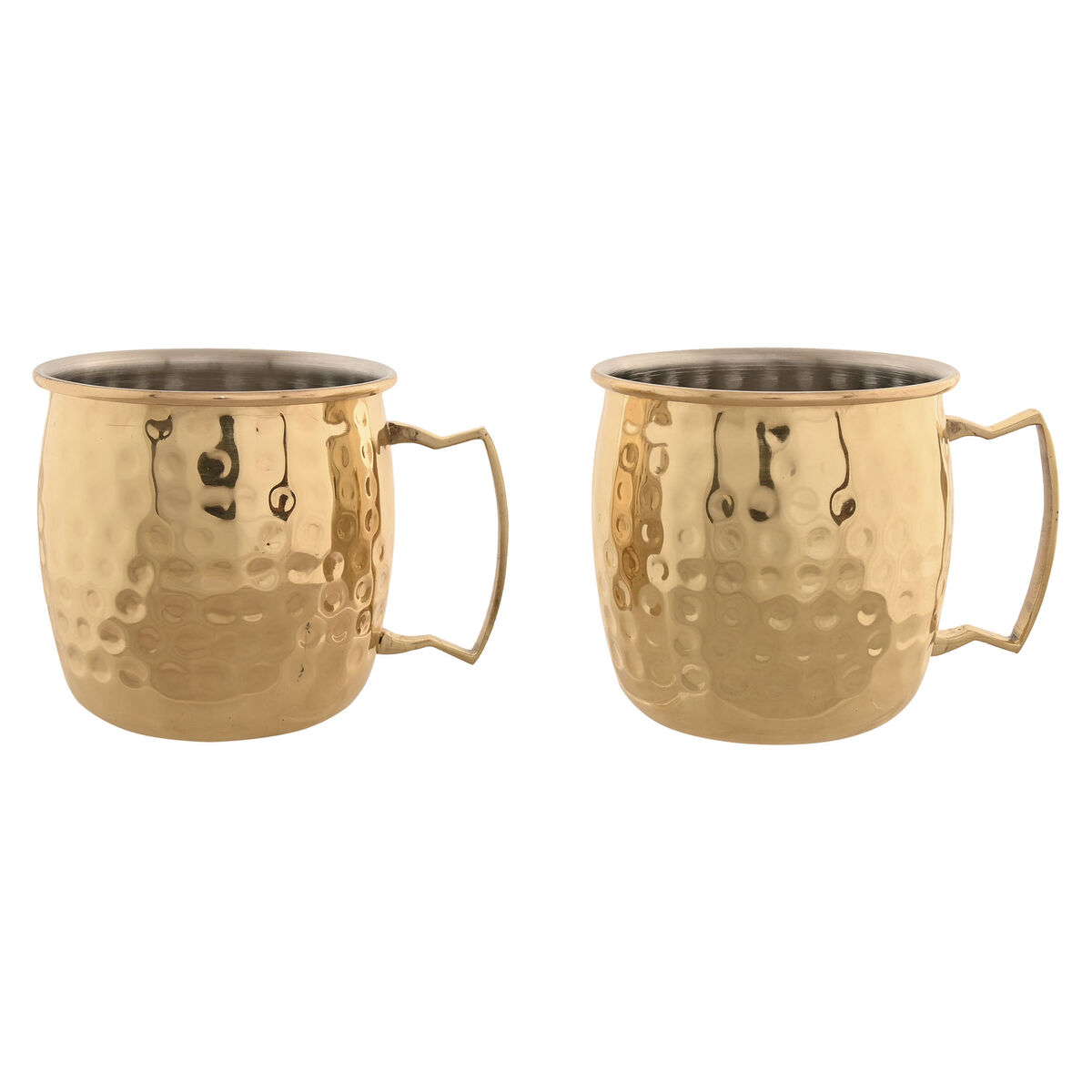 Set Di 2 Tazze Mug Home Esprit Dorato Loft 480 Ml (2 Unità)