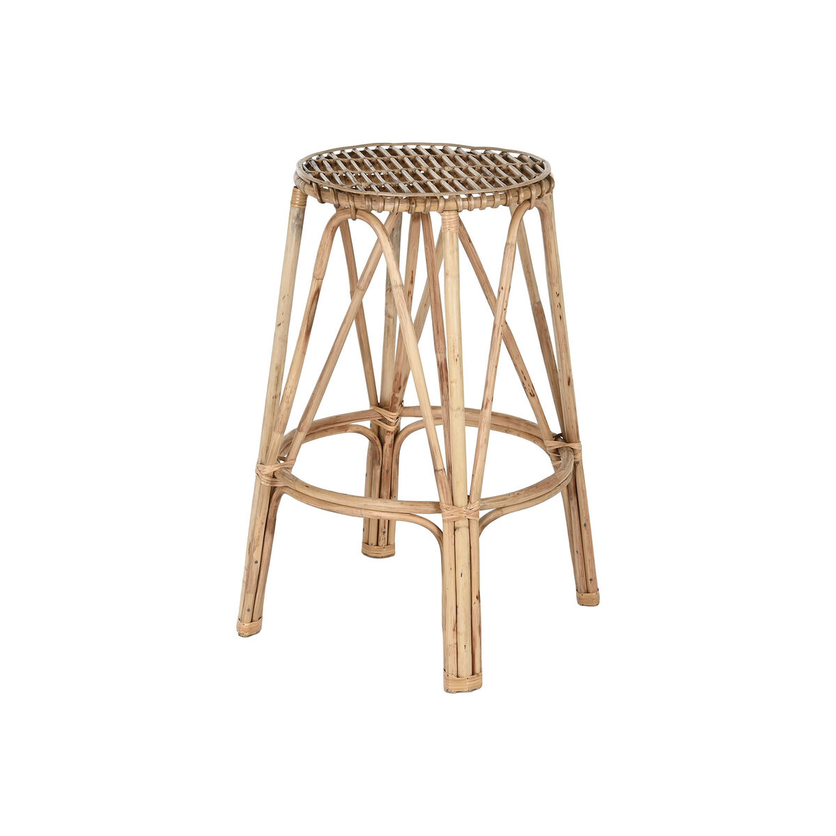 Sgabello Home Esprit Naturale Vimini 50 X 50 X 86 cm